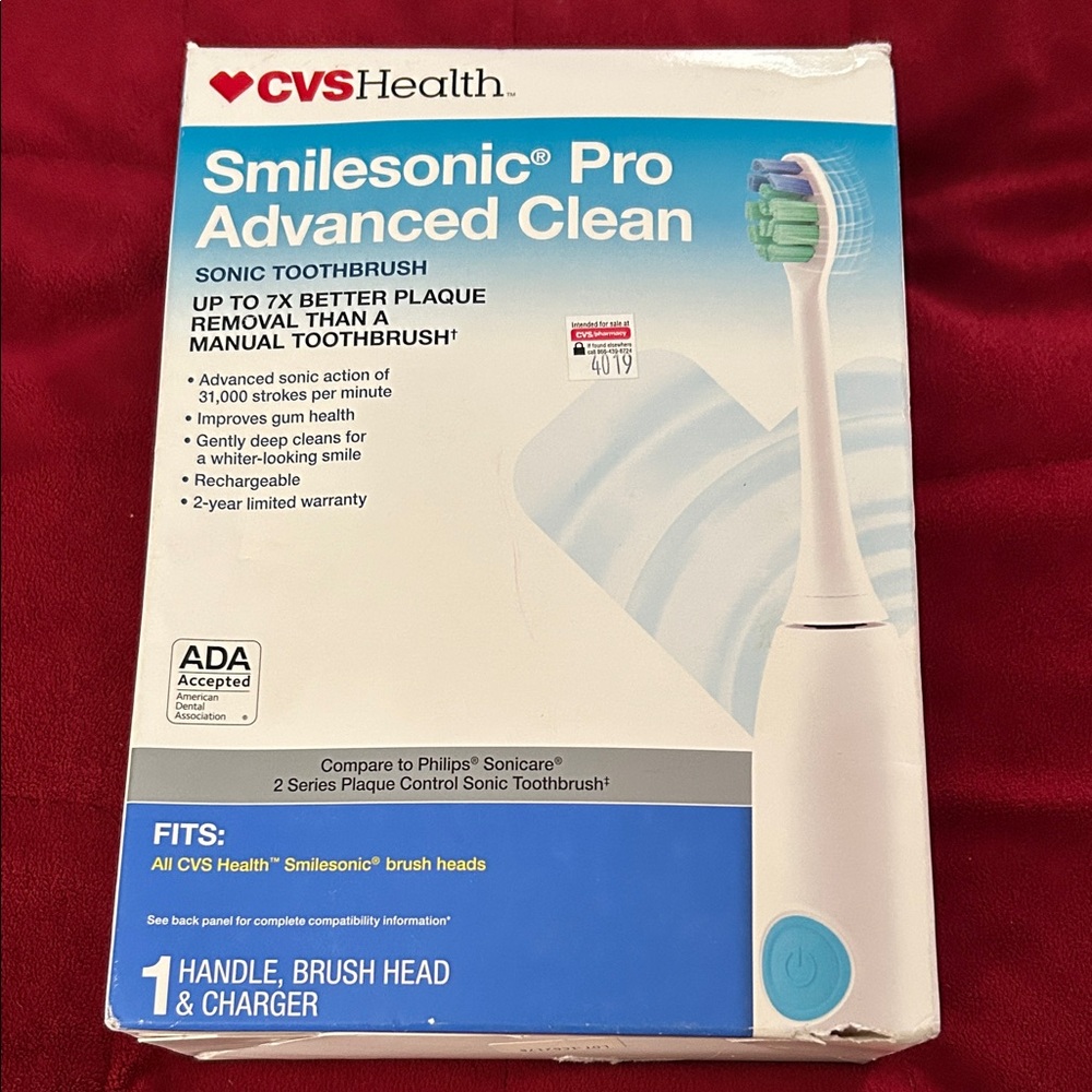 CVS Health Smilesonic Pro Advanced Clean Toothbrush